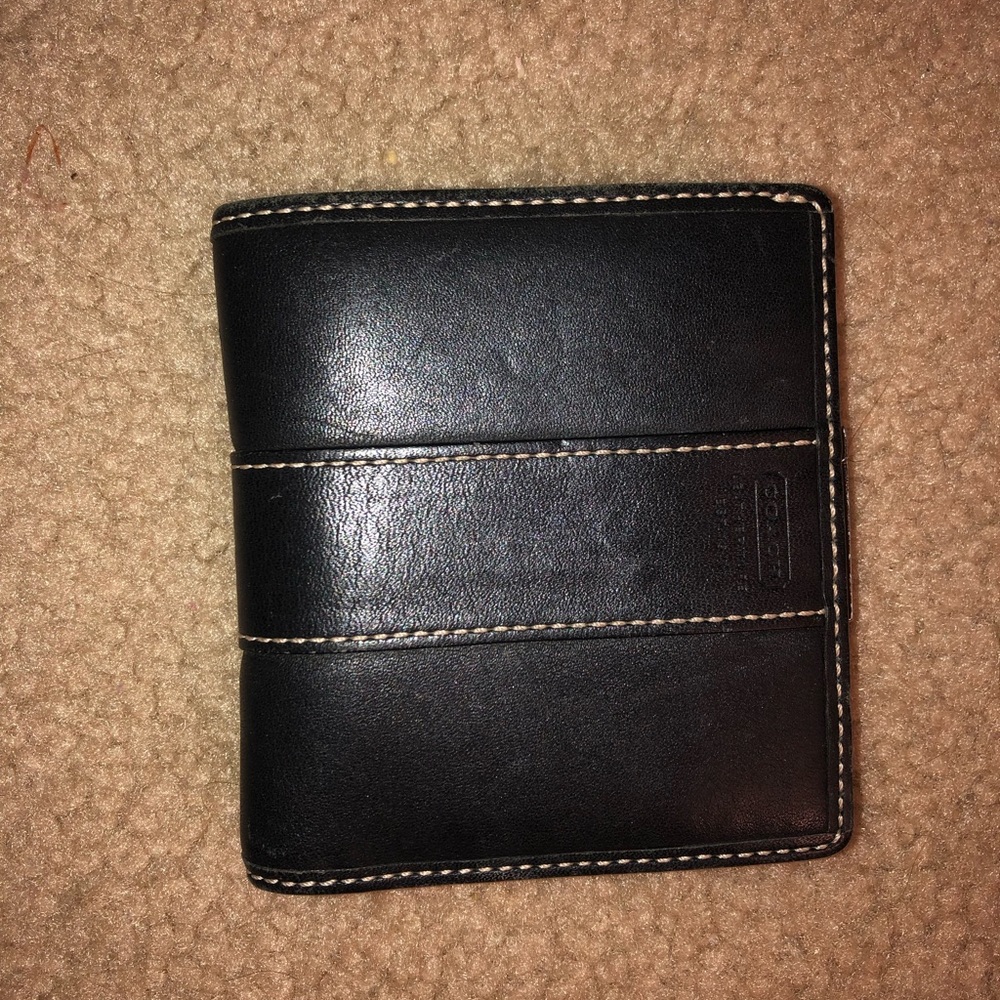 Black leather Coach wallet